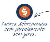 Valores diferenciados com parcelamento sem juros